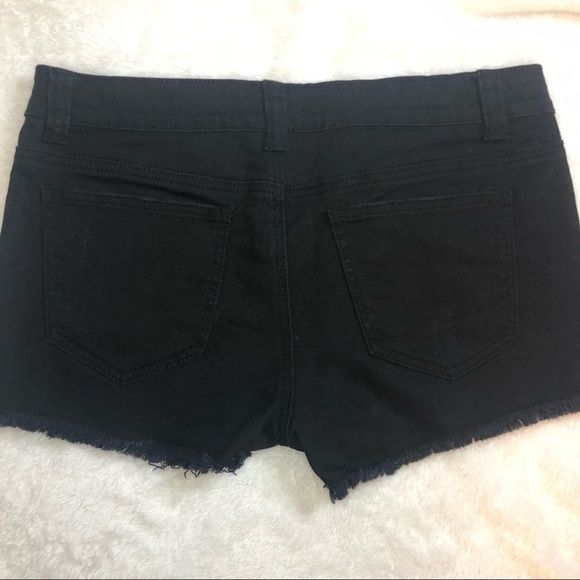Forever 21 Black Cut Off Jean Shorts - Picture 2 of 6